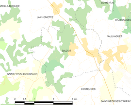 Mapa obce Salzuit
