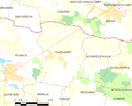 Mapa obce Chazé-Henry