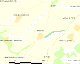 Mapa obce Bassuet
