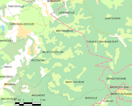 Mapa obce Val-et-Châtillon