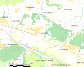 Mapa obce Cadenet