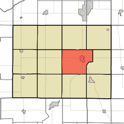 Map highlighting Monroe Township, Pulaski County, Indiana.svg