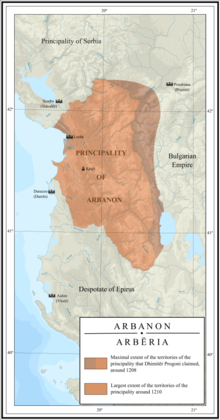 Principality of Arbanon Map of Arbanon (Arberia).png