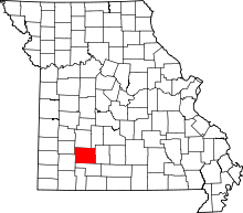 Harta e Greene County në Missouri