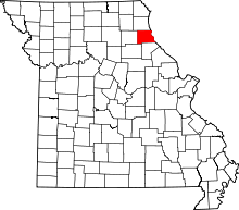 Harta e Marion County në Missouri