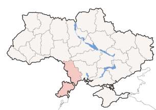 Karte der Ukraine mit Oblast Odessa