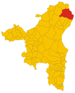 Map of comune of Siniscola (province of Nuoro, region Sardinia, Italy) - 2016.svg