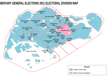 A szingapúri általános választások eredményeinek térképe 2011.svg