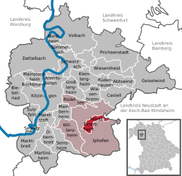 Kaart van Markt Einersheim