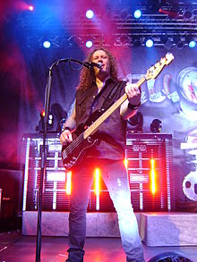 Grosskopf playing live with Helloween in 2010