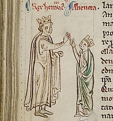 The wedding of Eleanor and Henry III depicted by Matthew Paris in the 1250s