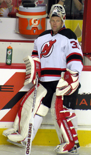 Goaltender Person who blocks the goal in ice hockey