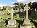 Graves in the churchyard at St Dunstans in Mayfield, East Sussex.