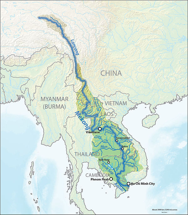 The Mekong is a trans-boundary river, originating in the Tibetan Plateau. Its upper tributary river systems (e.g. ngom chu [zh]) are restricted to nar