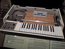 A 1960s-era Mellotron, similar to that used on the Beatles recording Mellotron, Museum of Making Music.jpg