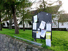 Michaelston-le-Pit village green and noticeboard Michelston-le-Pit Village Green, Vale of Glamorgan - geograph.org.uk - 275814.jpg