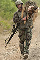 Тренування саперів з евакуації бойового собаки. 5 травня 2012
