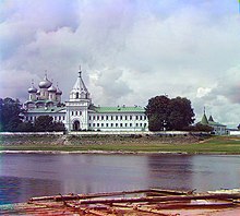 Ipatiev Monastery gives its name to the Hypatian Codex of the Russian Primary Chronicle. Photo by Sergey Prokudin-Gorsky, 1911