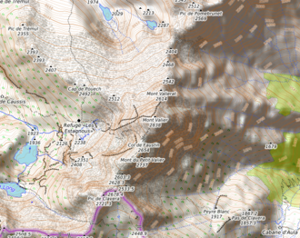 Carte topographique.