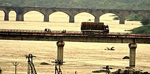 Two Bridges across Munneru River in Khammam city.