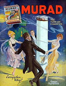 Advertisement for Murad cigarettes by Rea Irvin in 1900 Murad cigarettes ad 1900.jpg