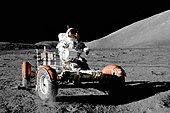 Lunar Roving Vehicle, driven by Eugene Cernan