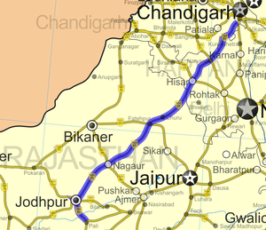 Course of the NH65