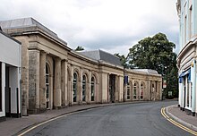 The Market Hall contains council offices and Monmouth Museum.