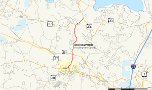 Map of New Hampshire Route 85