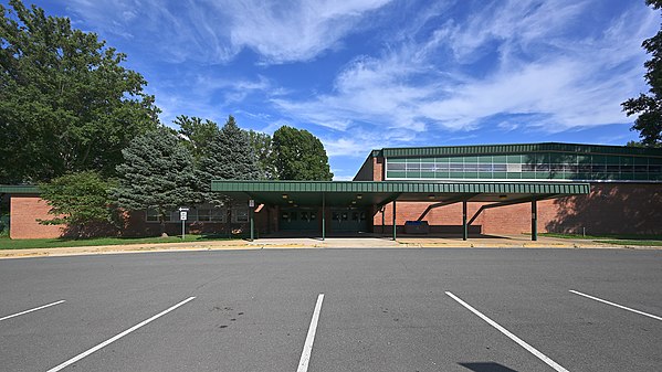 Newport Mill Middle School entrance, Kensington, MD