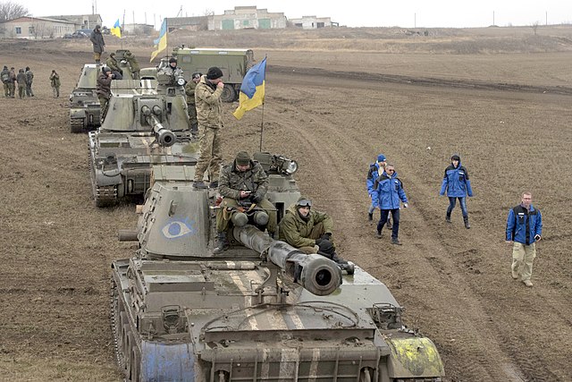 Ukrainian troops in the Donbas, March 2015