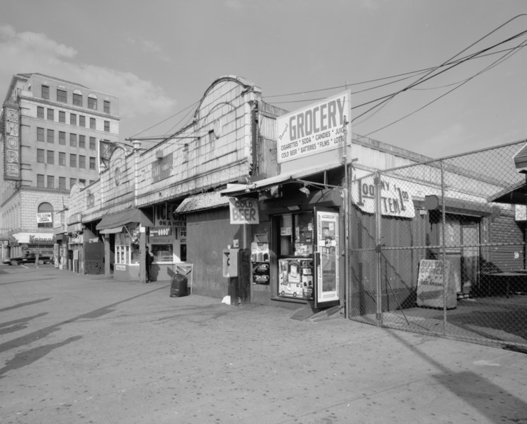 File:Oblique view of south facade along Surf Avenue and obscured east elevation. Looking northwest. - Stillwell Avenue Station, Intersection of Stillwell and Surf Avenues, Brooklyn, Kings HAER NY-325-11 (cropped).tif