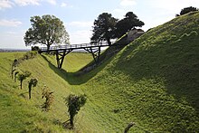 Motte and ditch of Old Sarum Castle Old Sarum castle ditch.JPG
