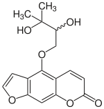 Oxypeucédanine hydrate.svg
