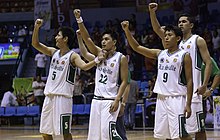 The De La Salle Green Archers in 2010 PCCL 2010 Quarterfinals- De La Salle Green Archers vs. San Beda Red Lions, Nov. 29, 2010-001.jpg