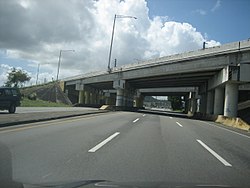 PR-53 freeway overpass over PR-3 in Humacao at exit 31