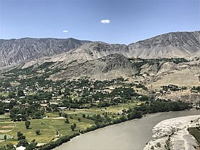 The Panjkora River flood plains near the swat river.