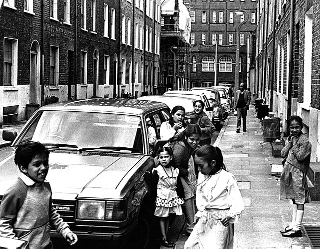 Bangladeshi children in East London, 1986