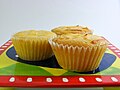 Pastillas cupcake with shredded cheese