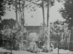 Patio de la Casa de los Mascarones en 1940.