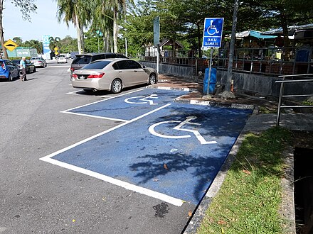 Parking space for mobility impaired in Malaysia