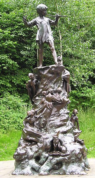 Peter Pan statue (1912) by Sir George Frampton in Kensington Gardens, London