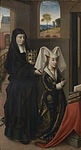 Petrus Christus, Isabella av Portugal och Elisabet av Ungern (cirka 1457–1460).