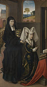 Petrus christus, Isabel Portugalista St Elizabethin kanssa.jpg