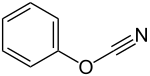 Structural formula of phenyl cyanate