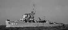 Photo of USS PCE-877 in 1946 at sea.jpg