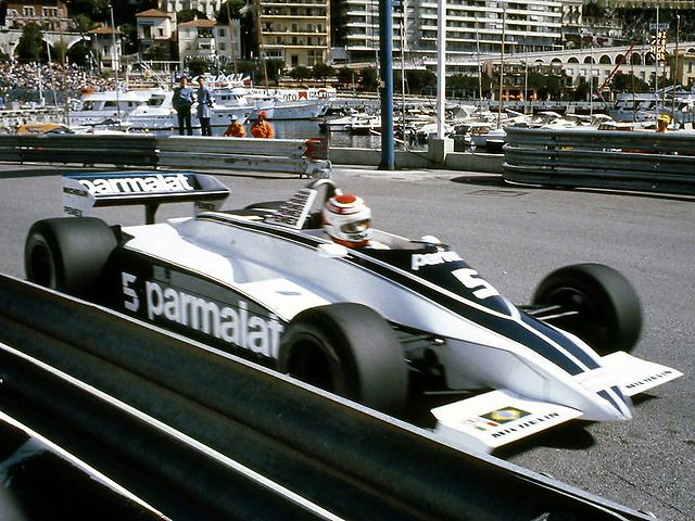 Number 8, BP logo and Brabham logo on the nose of the 1992…