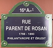 Plaque Rue Parent Rosan - Paris XVI (FR75) - 2021-08-17 - 1.jpg