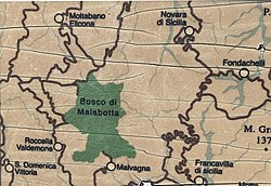 Bosco di Malabotta oriented nature reserve - Location