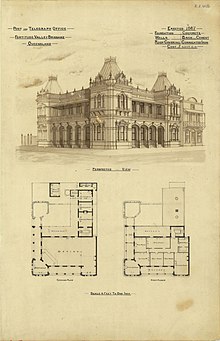 Architectural plans, circa 1888 Post & Telegraph Office, Fortitude Valley, Brisbane, circa 1888.jpg